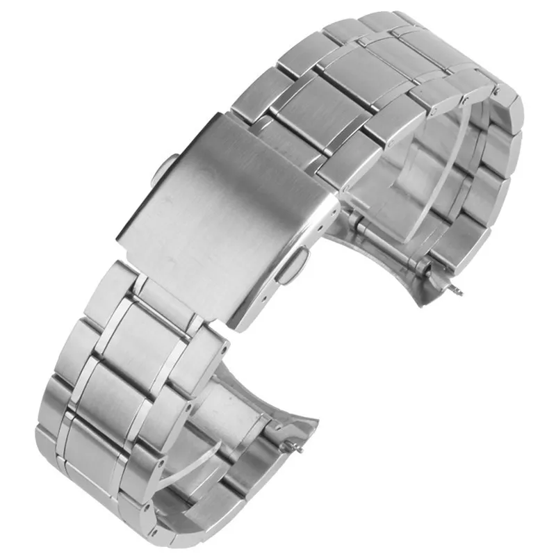 22mm Soild Stainless Steel Curved Watchband For Casio MDV-106/01 Bracelet MDV106 Swordfish Strap MTP-1374 MTP-1375 Men Wristband