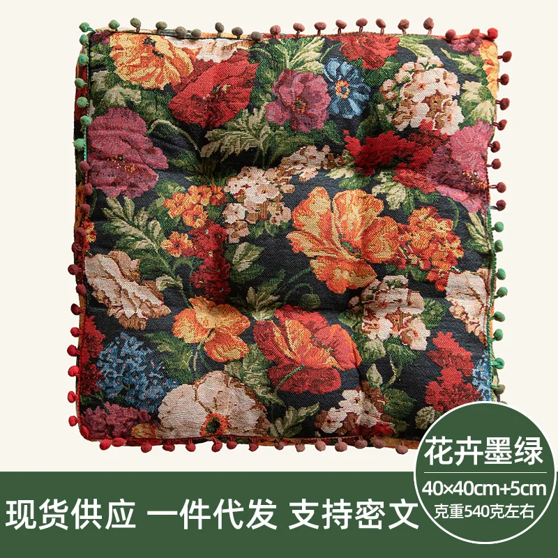 Landelijke stijl, kussen dat niet zakt, huishoudelijk bedkussen, vintage bedrukt, nieuw Chinese stijl stoelkussen, decoratie