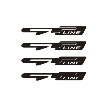 4PCS/SET Sporty Line Sticker, Multi-color Waterproof Vinyl Decal, Car Interior Exterior Decor