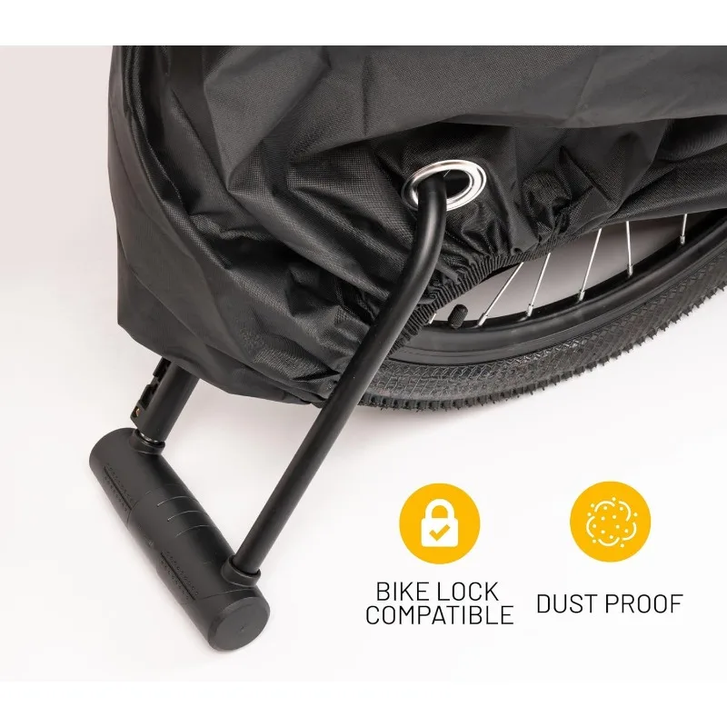 Bike Cover Outdoor Waterproof for 1,2 or 3 Bikes,Rain Sun UV Dust Wind Proof with Lock Hole for Mountain Road Electric Bike (XL)