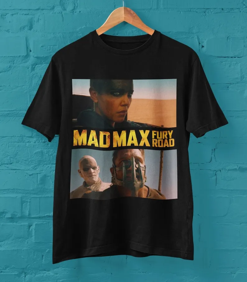 Mad Max Fury Road Movie T-Shirt, Unisex, Furiosa Charlize Theron, Vintage Movie Tee shirt, George Miller, Gift for Action Movie