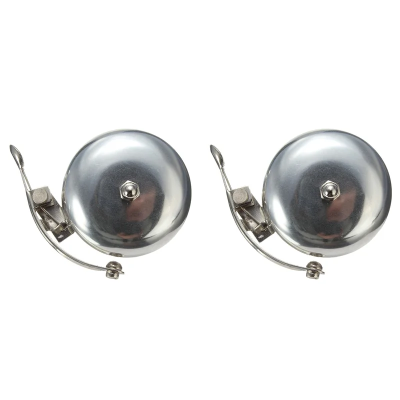 A95E-2X Retro Aluminum Bicycle Belly Jingle Bicycle Berber Pukkh Ding East Silver Bicycle Bell