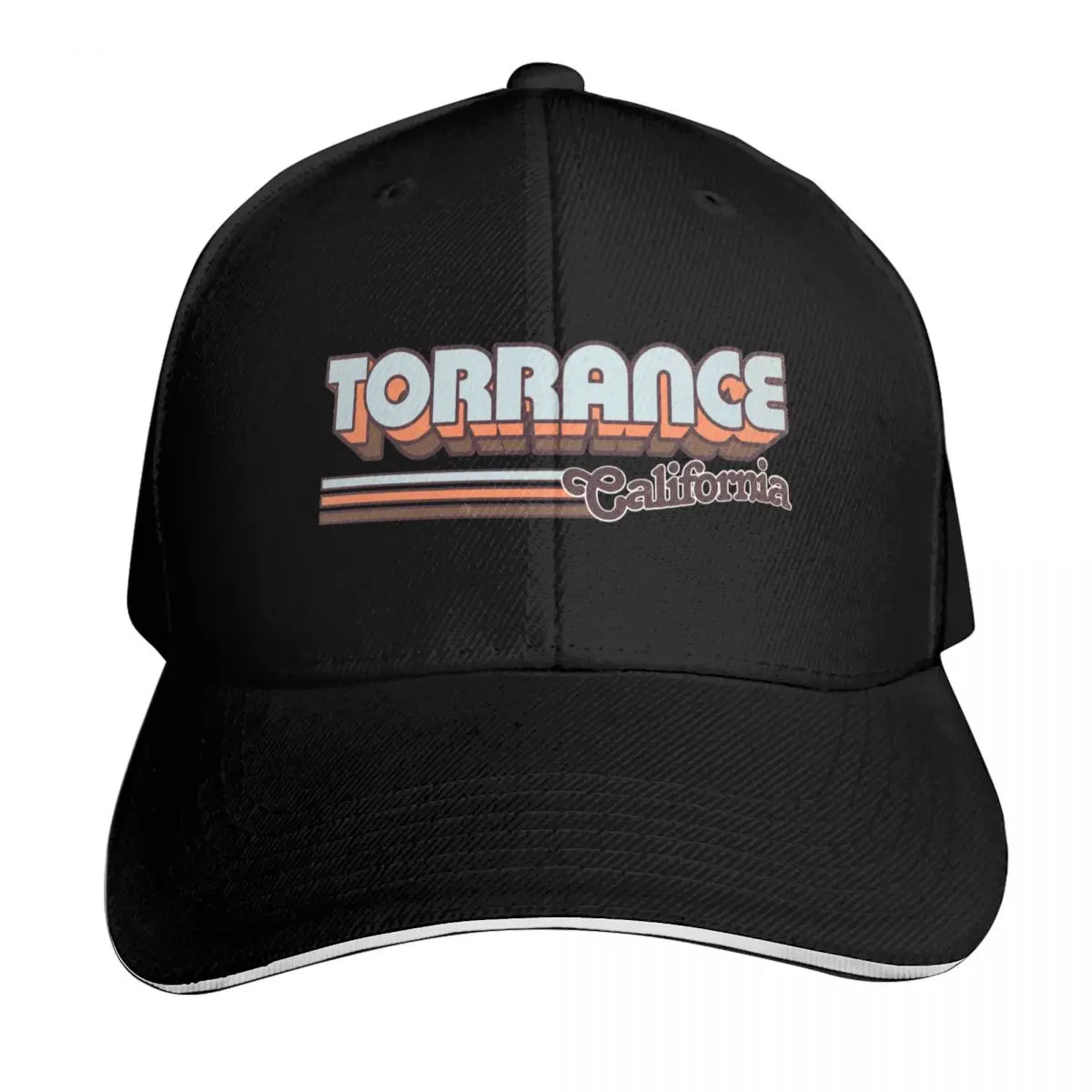 

Torrance, CA City Stripes Baseball Cap Visor Designer Hat foam party Hat hats for men Woman Hats Men's