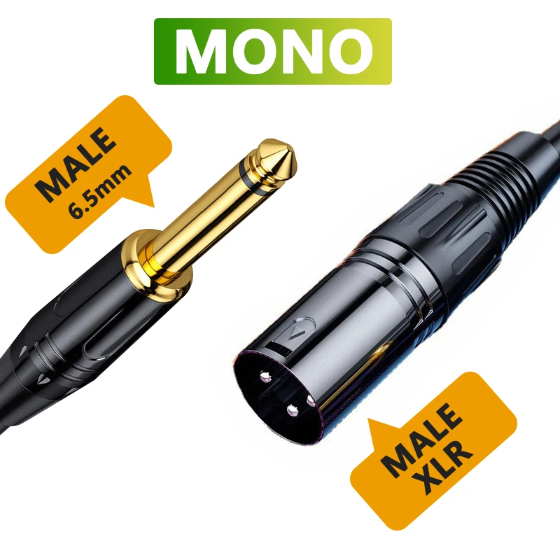 6.5mm Audio To XLR Female Audio Cable 6.35 Large Two Core XLR Balanced Microphone Mixer Speaker Audio 0.5m 1m 1.5m 2m 3m 5m