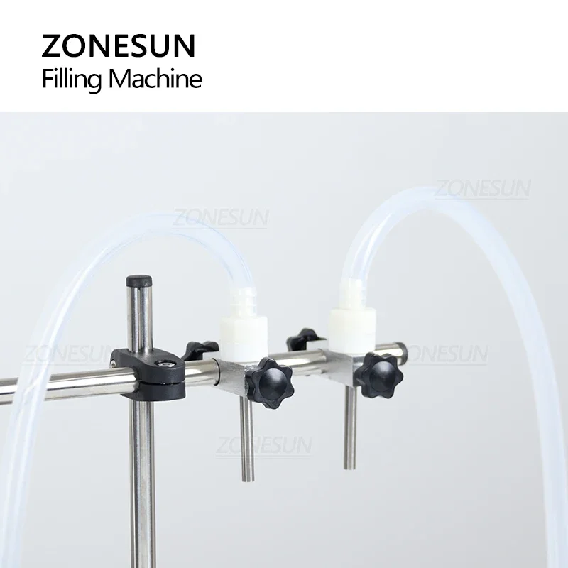 

ZONESUN ZS-YTPP2 Semi-Auto Liquid Filling Machine Double-Head Peristaltic Pump Cosmetic Juice Coffee Perfume Filler