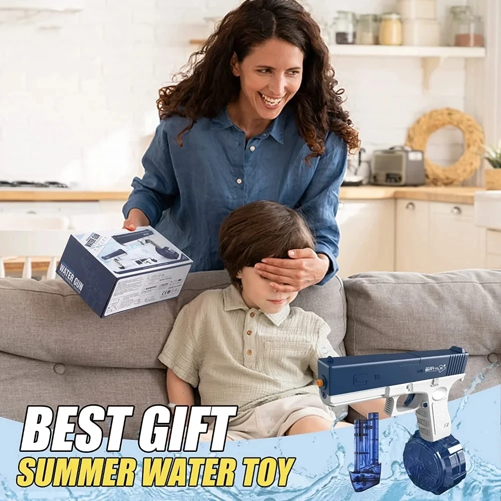 New Summer Electric Water Gun Toys Bursts High-pressure Strong Charging Energy Water Automatic Water Spray Children Squirt Toy