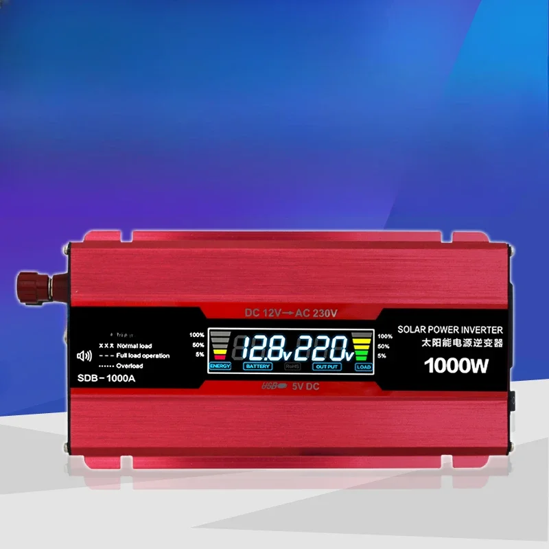 Inverter power display for household vehicle 12v24v to 220v2000w transformer power converter