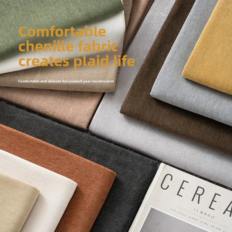 

Плотная ткань из синели на метры для самостоятельного изготовления чехлов для диванов, наволочек, скатертей, декоративной обивки, ковров для стульев, шитья и других целей.