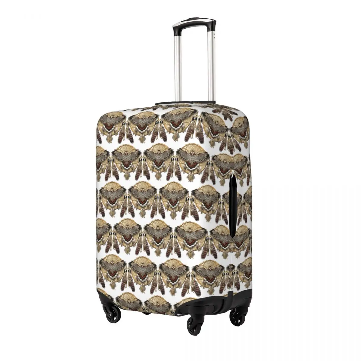 

Red-Tail Hawk Dreamcatcher Mandala Suitcase Cover Protection Elastic Travel Luggage Protector Covers for 18-32 Inch