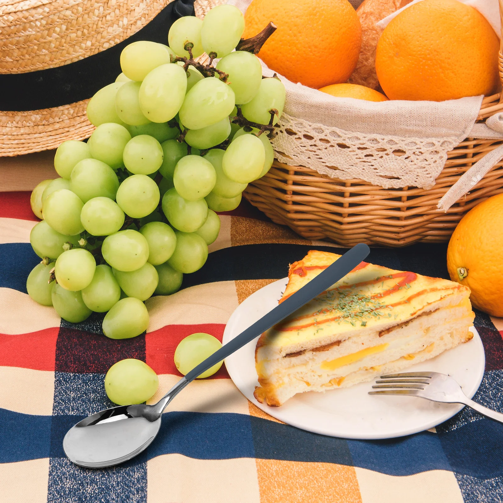 

1 set Stainless Steel Portable Cutlery Set Reusable Travel Utensils for Camping Picnic Lunch Box Outdoor Lightweight Tableware