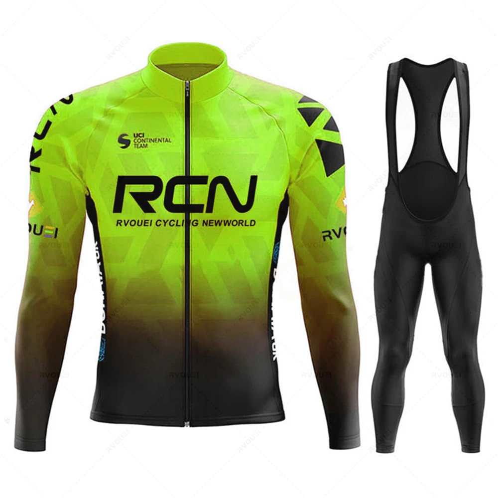 2023 RCN Autumn Cycling Set Long Sleeve Jersey Bike Uniform Sports Bicycle Clothing MTB Clothes Wear Maillot Ropa De Ciclismo