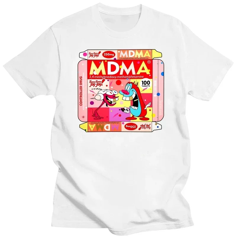 Graphic Short Sleeve T Shirt New Arrival Streetwear TShirt Mdma Red Defqon Rave Techno Ecstasy Xtc manga Dj Ghb 2024 Heavyweight