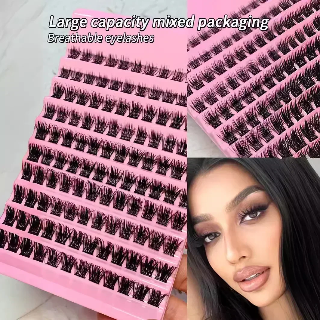 Mengjie False Eyelashes Natural Look Fake Eyelashes Segmented Lashes Eye Lashes Thick Single Cluster Large Capacity False Lashes