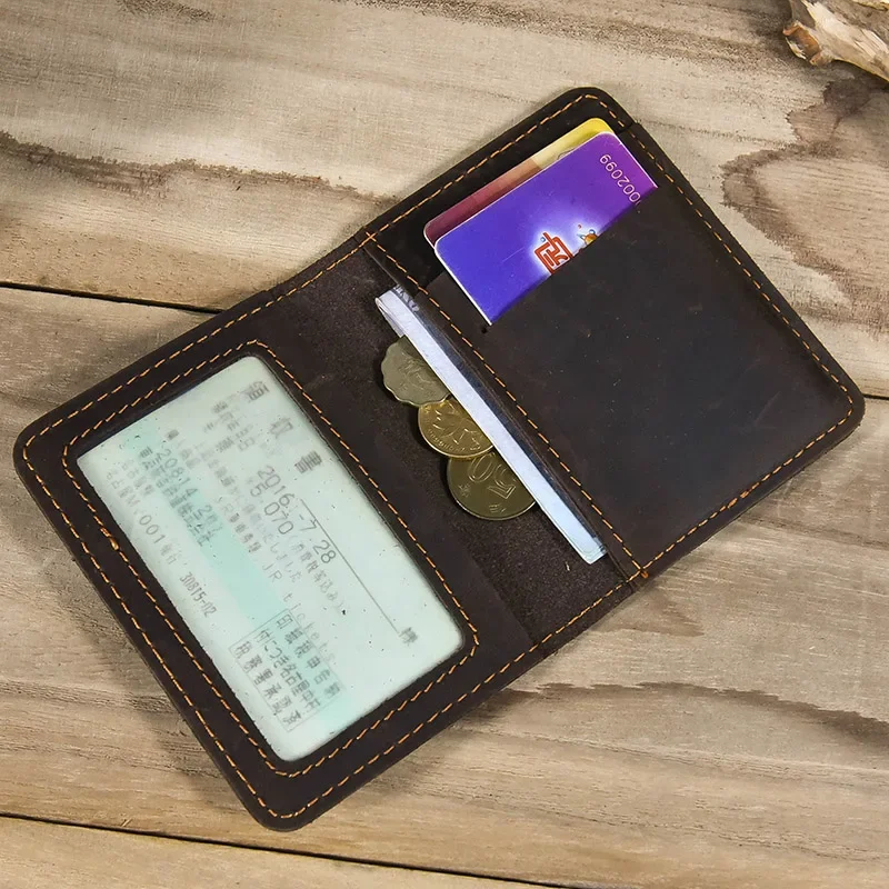 Small wallet for men women coins purse leather bifold card holder coin walllet short purse men female leather purse slim bag