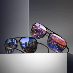 JULI ultralight TR90 Pilot Sunglasses Men Polarized Driving oversize glasses vintage Outdoor sports Goggles UV400 MJ8005