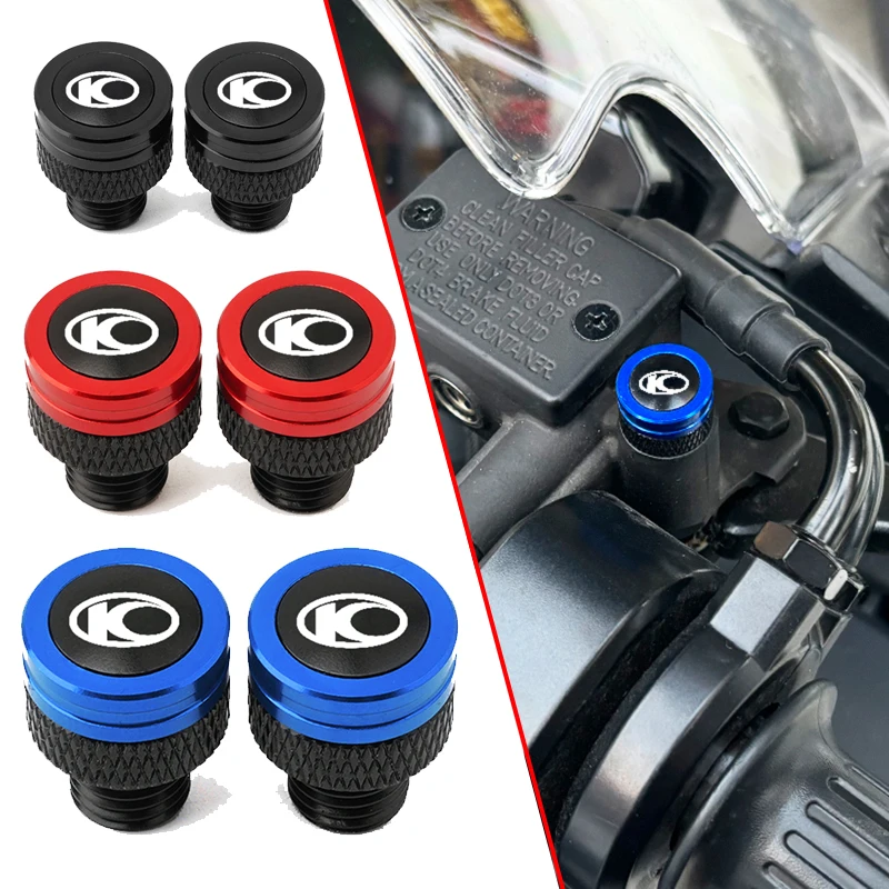 ل KYMCO Xciting 250 300 500 DOWNTOWN 350 AK550 CV3 DTX360 دراجة نارية الملحقات CNC M10 * 1.25 مرآة ثقب المقابس مسامير كوف