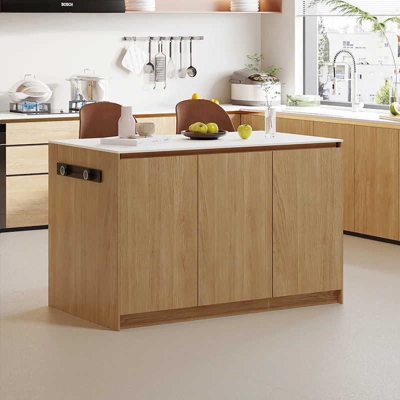 Kitchen Island Cabinet Separate Slate Open Material Table Solid Wood Operating Table Living Room Bar Table Household Partition
