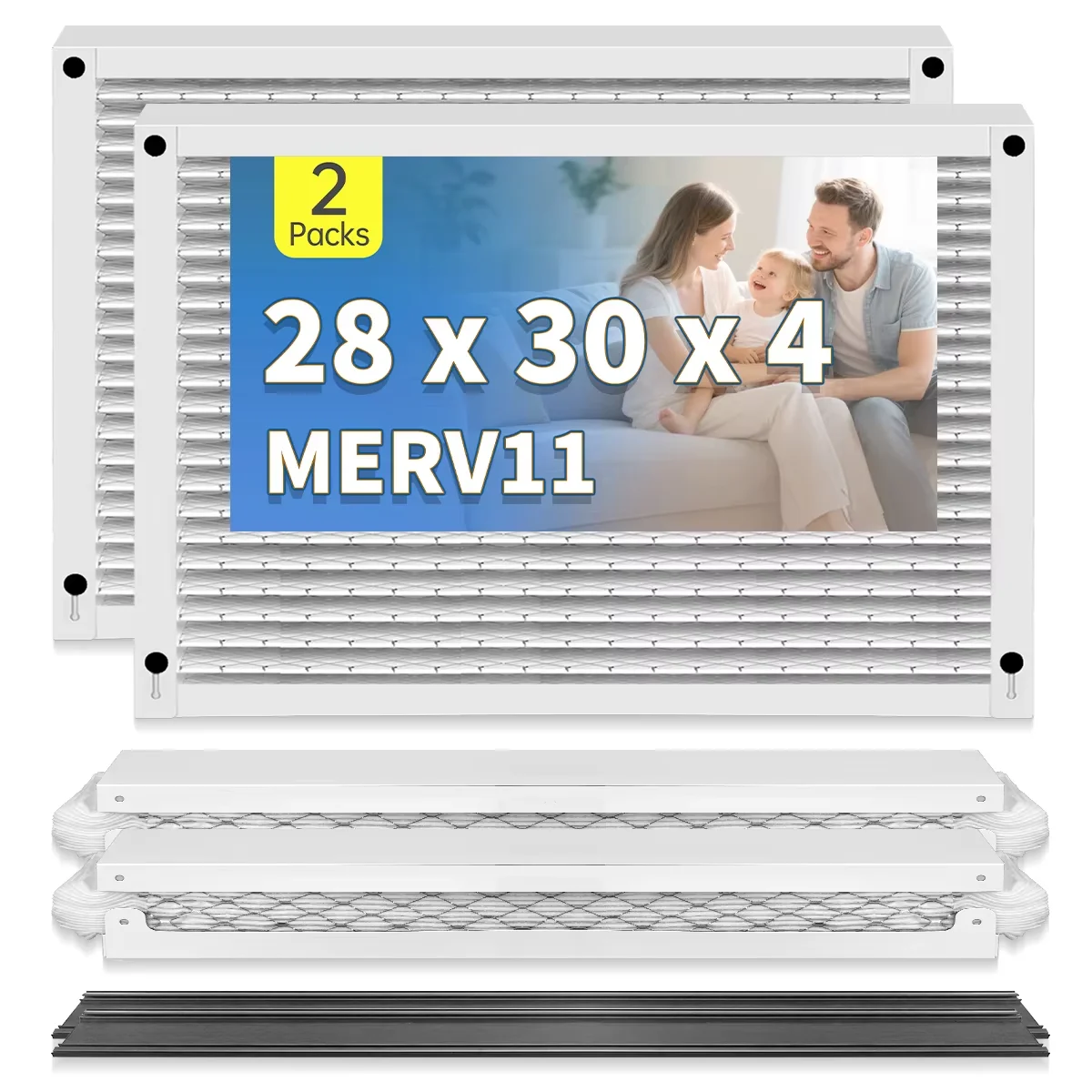 

Сменный воздушный фильтр 510 MERV 11, совместимый с моделями Whole House 2516, 1510, плиссированный, для систем ОВКВ, кондиционеров и печей, 31x28x4, сменный фильтр