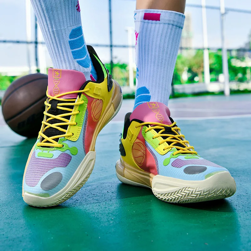 2023 Mode bunte Herren Basketballs chuhe Qualität Kissen Basketball Turnschuhe für Männer Frauen Trainings schuhe Tenis de Basquete