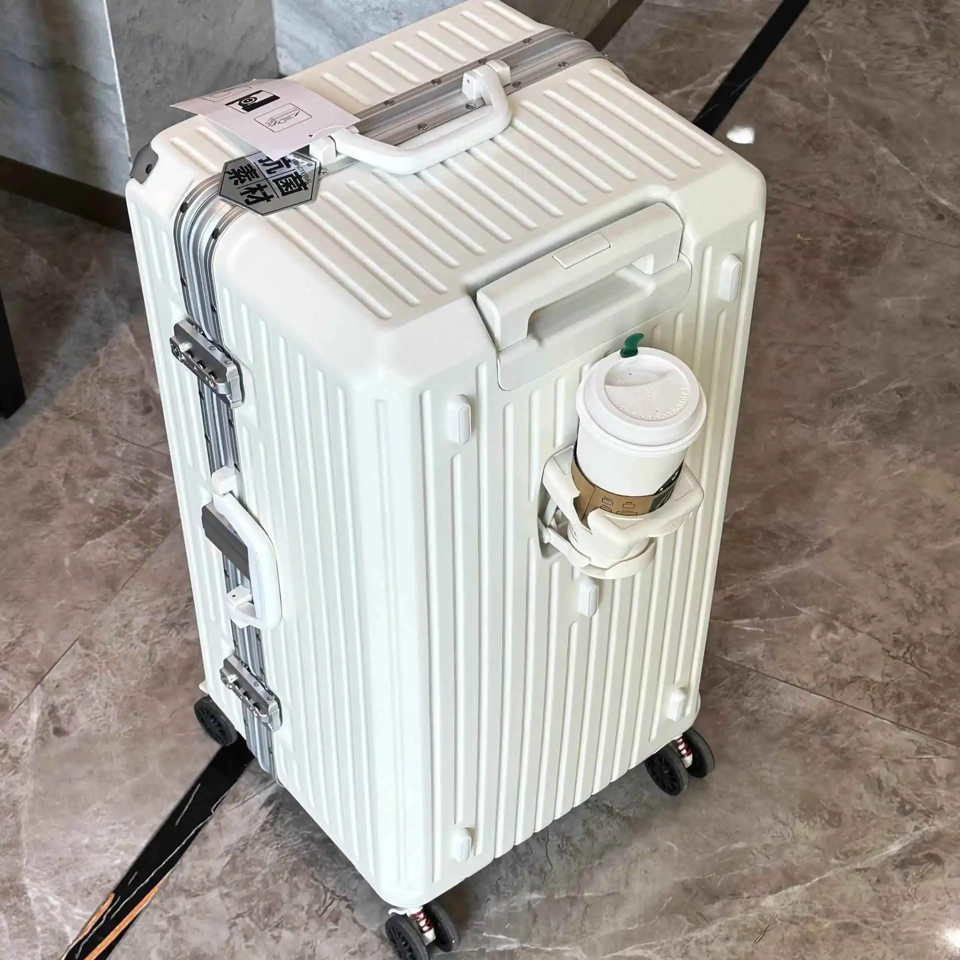 

New Ultra Large Capaci Aluminum Frame Lage Bag Thiened Pull Rod 30 Inch Leather Suitcase Universal Wheel Travel Bag fo...