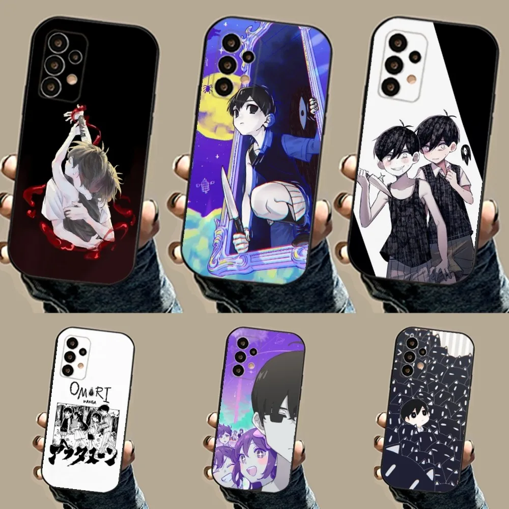 Omori Game Fanart Phone Case For Samsung S24,23,23,22,30,21,10,9,Note20 Ultra,Lite,Ultra,5G,Plus,FE,Black Soft Case