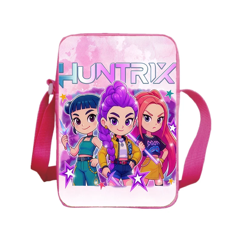 KPop شيطان الصيادين حقيبة كتف المرأة حقائب كروسبودي فتاة ثلاثية الأبعاد طباعة مربع حقيبة ساعي الهاتف المحمول الحقيبة هنتركس حقيبة يد هدية