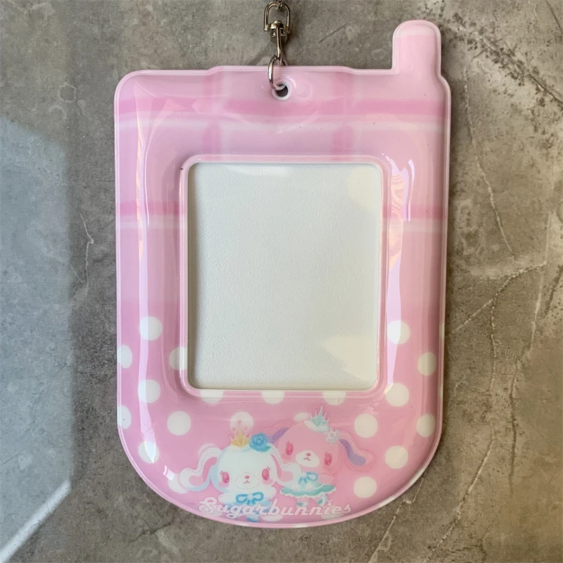 Sugarbunnies Sugarminuet ID Card Holder Pass Case Retro Phone Pink Kawaii Idol Photo Display Cute Bag Keychain Keyring