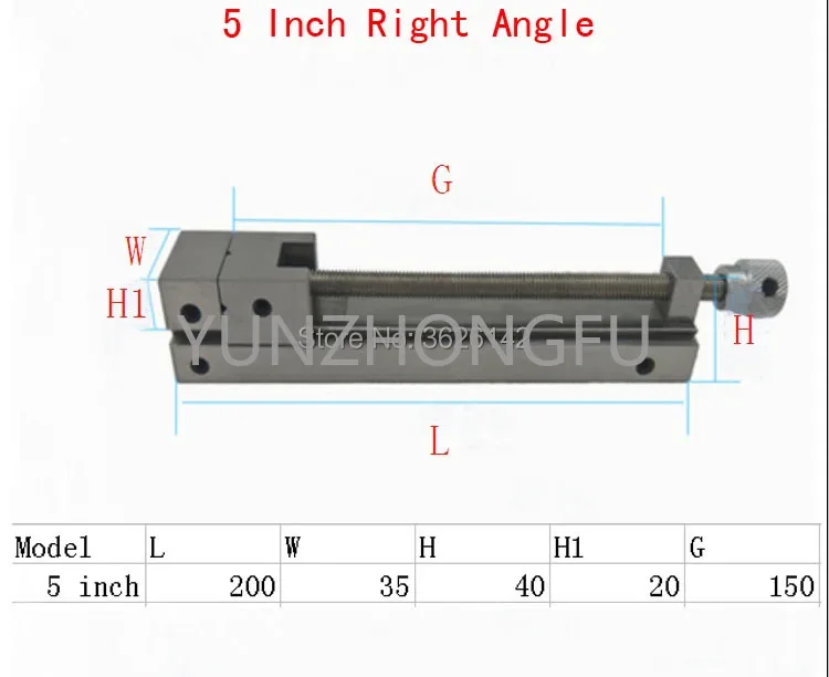 Machine Milling Machine Edm Machine 5 inch Lengthened Right Angle Vise  Vise EDM VISE For Surface Grinding