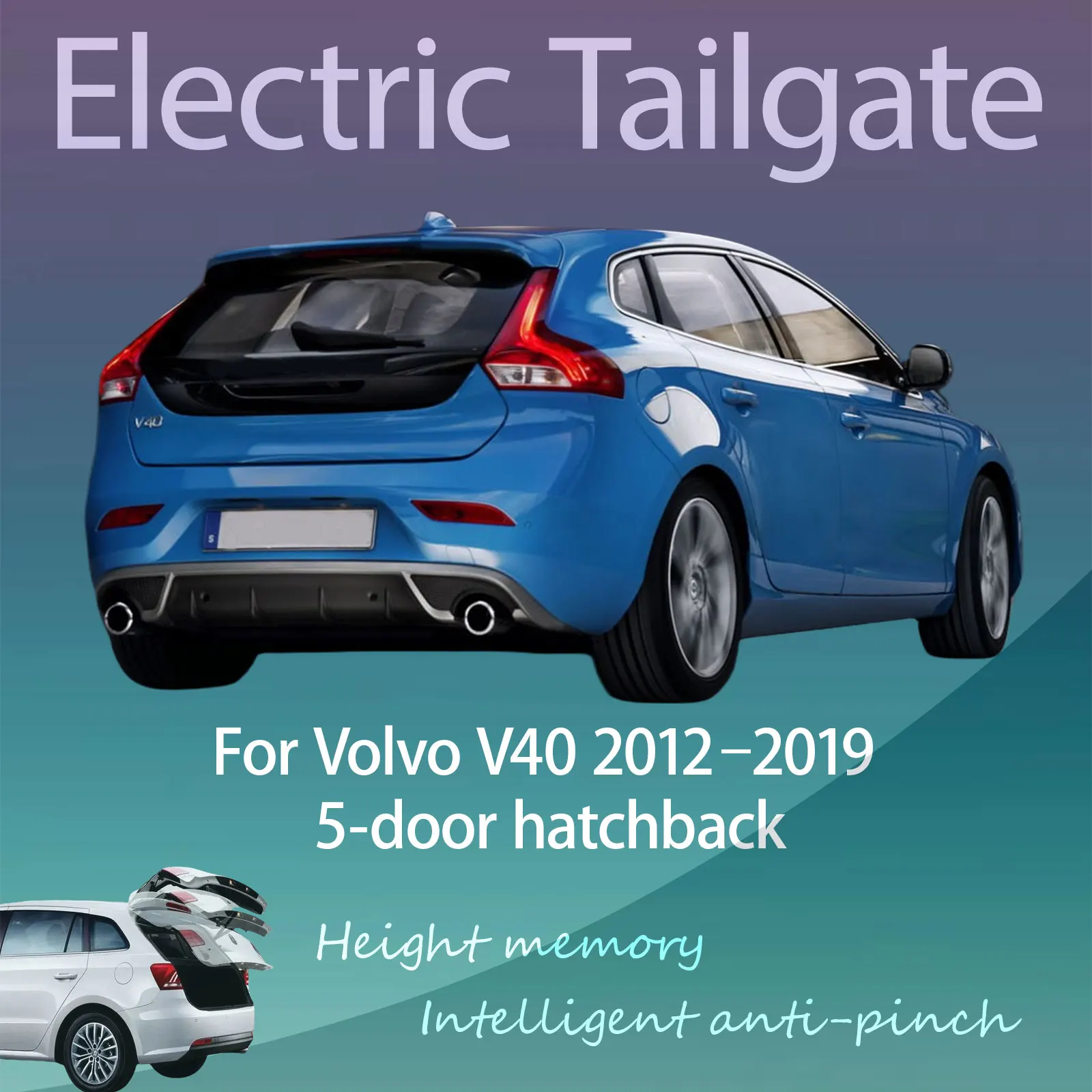For Volvo V40 hatchback 2012-2019 Electric Tailgate Hands Free Operation Dual Rod Electric Trunk Suction Smart Control