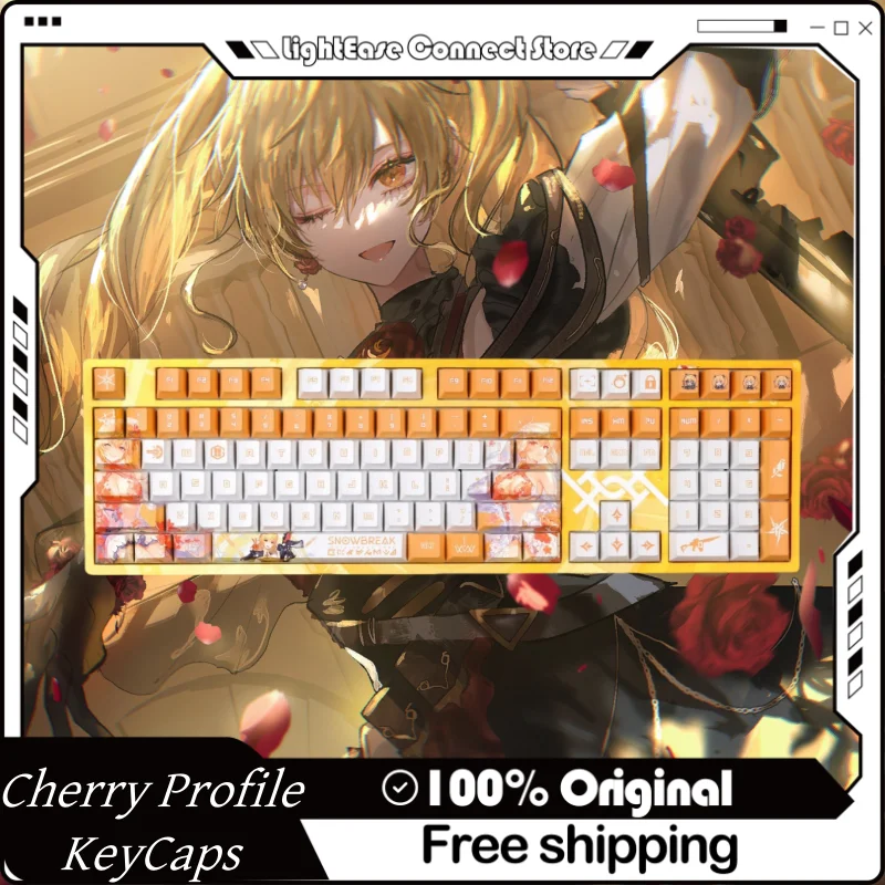 Snowbreak: Containment Zone Theme Keycap 120 Key Pbt Thermal Sublimation Mechanical Keyboard Cartoon Anime Cute Game Keycap