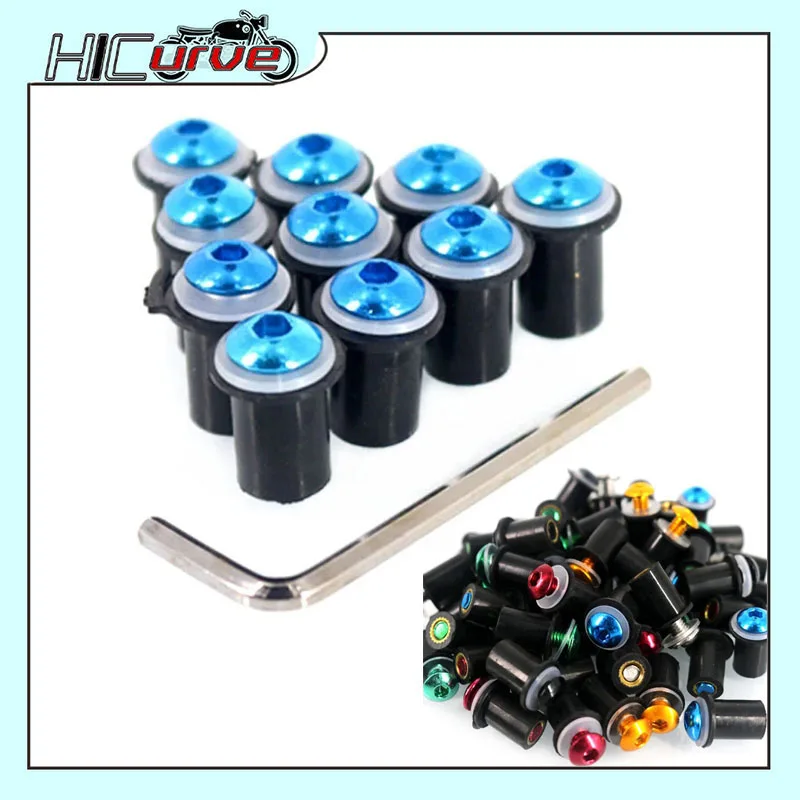 

Motorcycle Windshield Bolts Screw Nut Fastener Kit M5 5mm For APRILIA RS 125 RS125 RSV4 RSV4R Fairing kit RSV 1000 Tuono