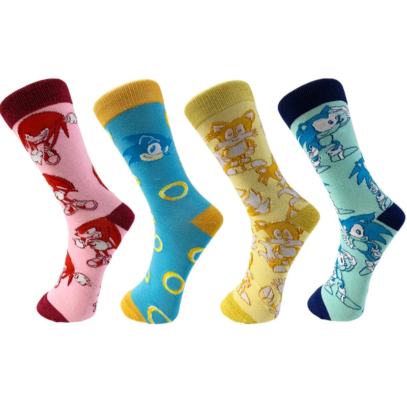 Anime Supersonic Socks Cartoon Knitted Printed Cotton Socks Fashion Trend Sports Mid-calf Socks Direct Sales 38-45 Yards 1 Pair