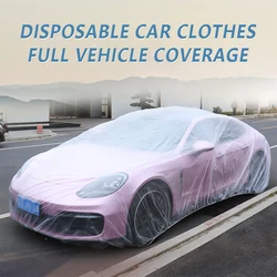 Disposable Auto Cover PEVA Car Cover Transparent Soft Scratch-Free Car Thickened Dustproof Rain Cover Universal Auto Accessories