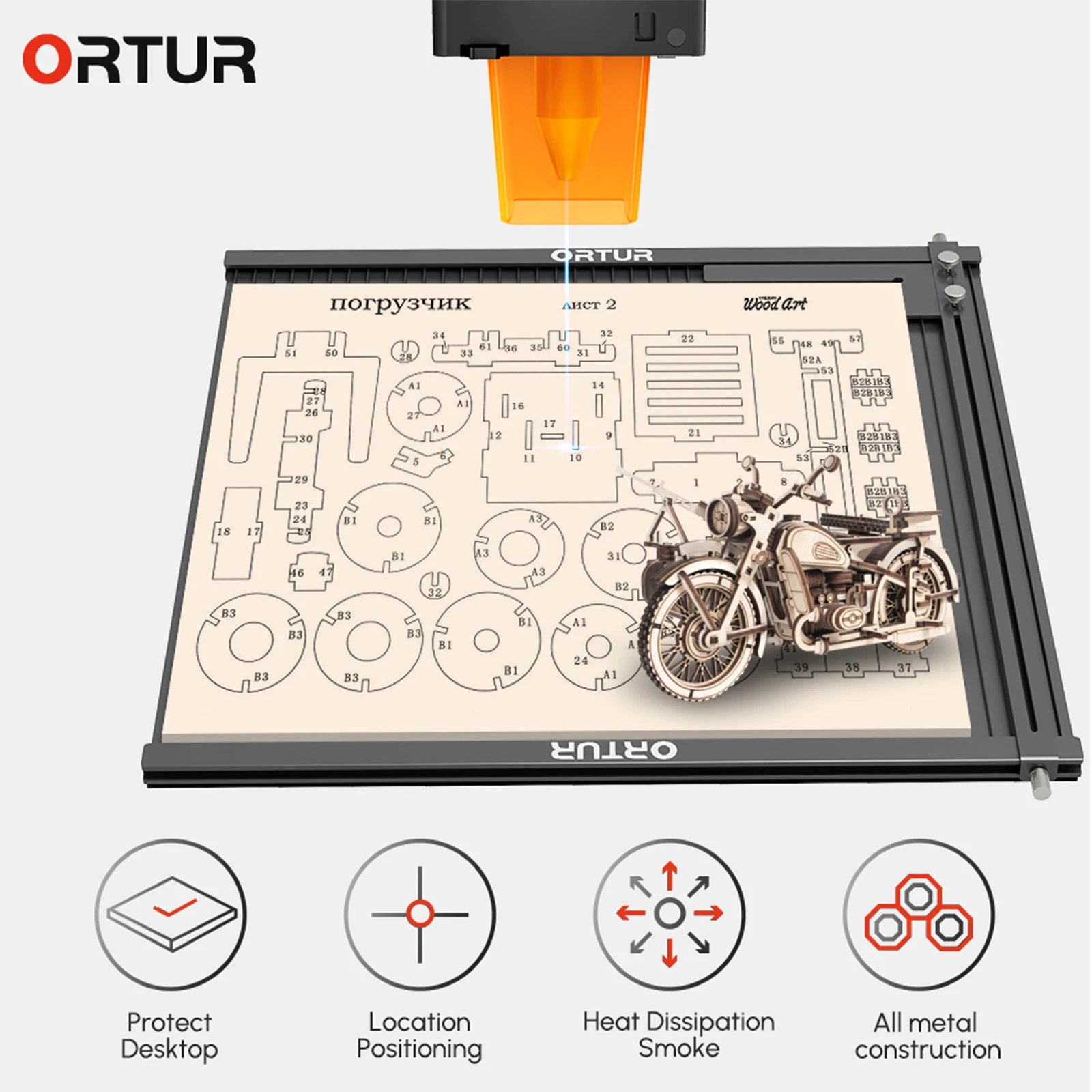 Ortur Laser Cutting Engraving Platform Honeycomb Worktable Board Laser Enquipment Parts For Cutting Machine/Engraver Tools