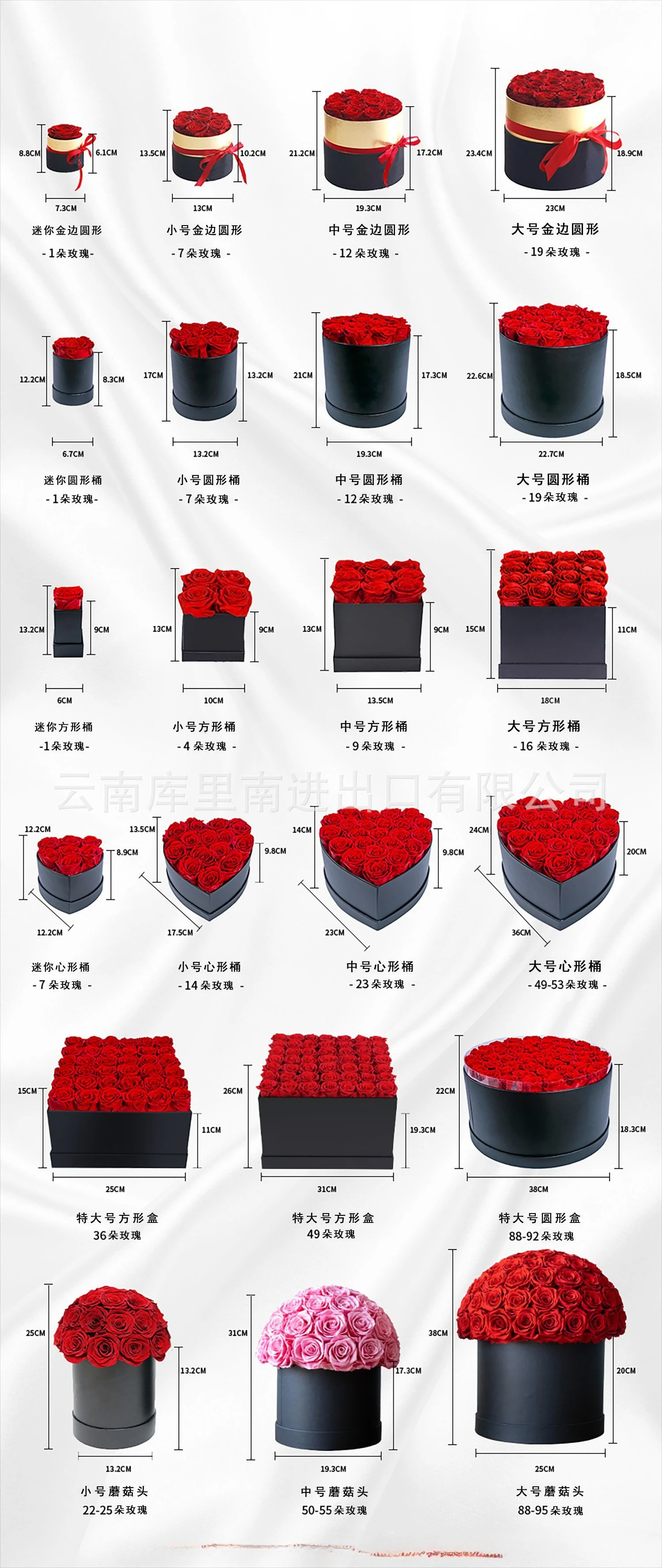 永遠の花キノコヘッドハグバケツブーケバレンタインデーギフト永遠の花飾り
