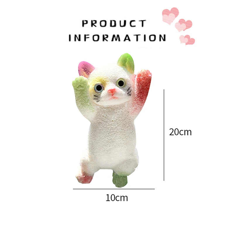 1PC Cat Doll Relaxing Squeeze Toys TPR Big Cat Three-dimensional Pinch Toys Super Cute Stress Relieving Props