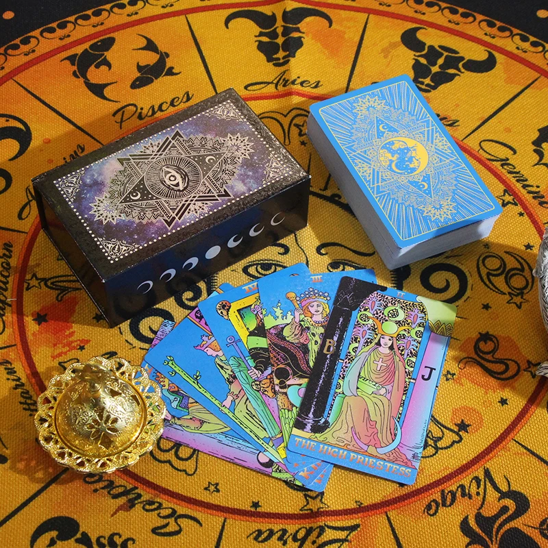 Plastic Waterproof Tarot Divination Prop Classic Tarot Game Beginners Self Study Prop Prophecy