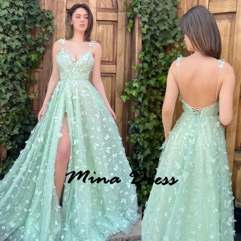 

Mina Customized Spherical Evening Dresses Woman Elegant Dresses for Women Gala Party Dress Backless Evening Gown Any Slits Prom