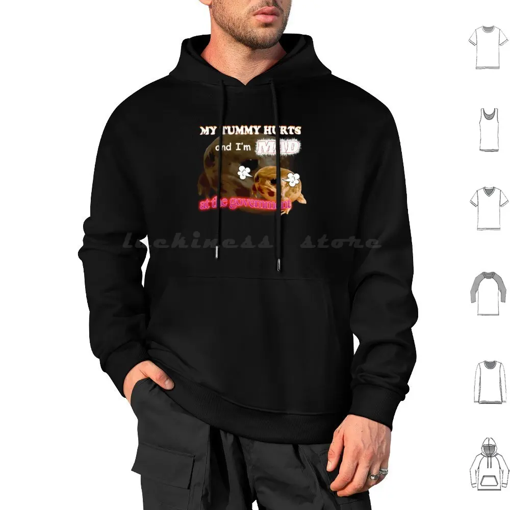 Sudaderas con capucha de manga larga para hombre, ropa con capucha de manga larga, estómago, Ibs, e Irritable, barriga