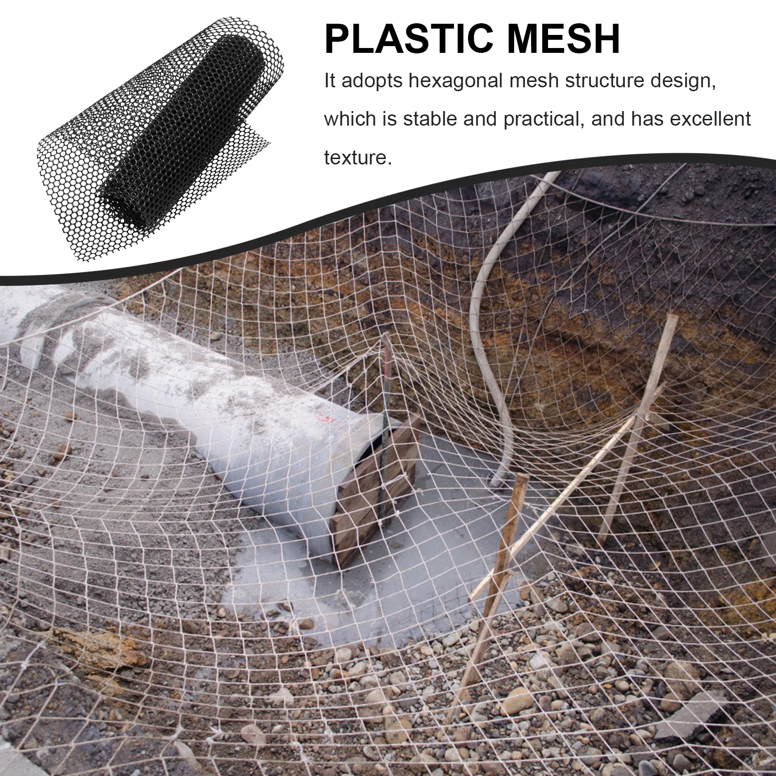 

Plastic Fence Mesh 04x3m Black Garden Protective Net Hexagonal Mesh for Landscaping Privacy Screen Gardening Chicken Coop Fence