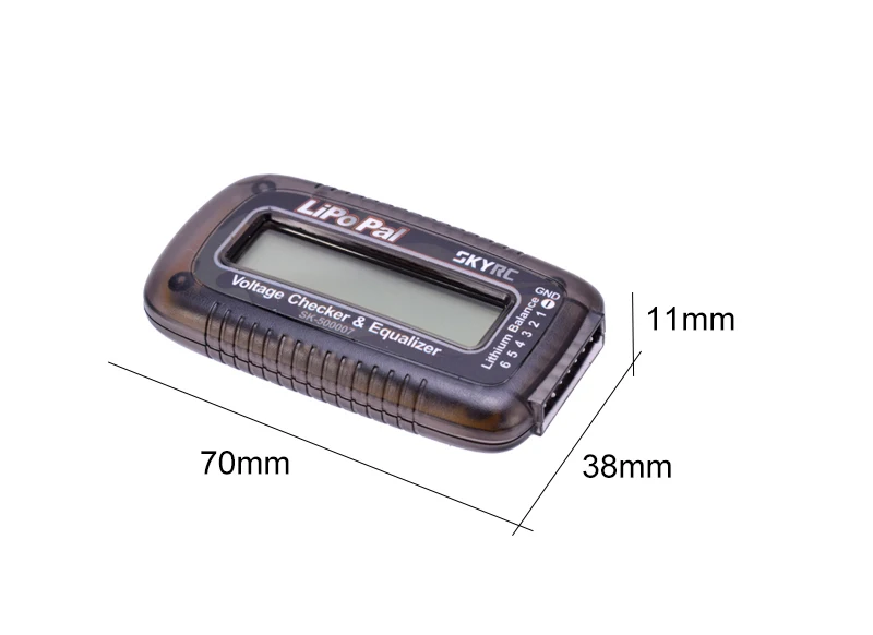 SKYRC LiPoPal 2-6S Lipo Battery Voltage Checker Equilizer Capacity Display Voltage Indicator Self Voltage Balancer