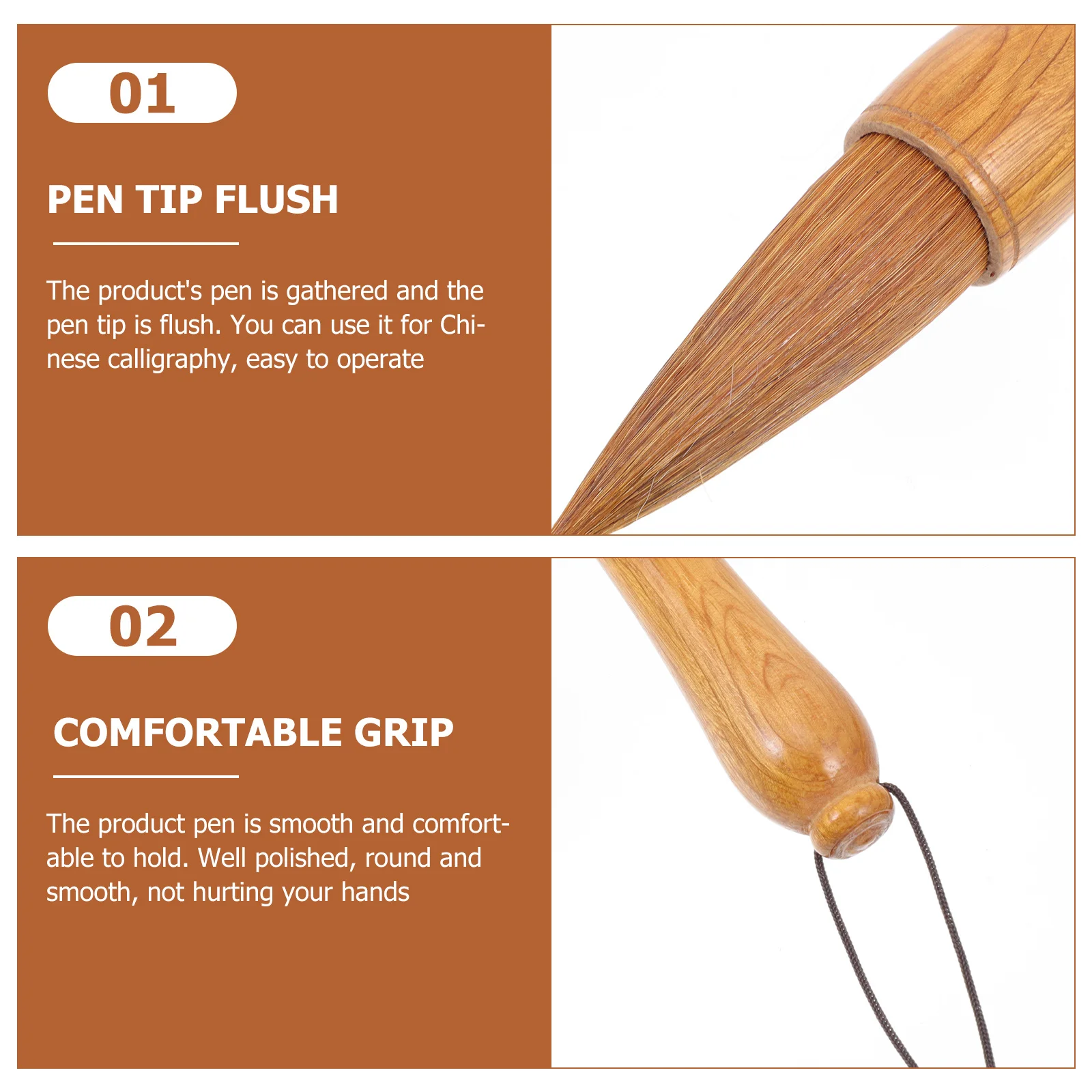 

Chinese Calligraphy Brush Pen Comfortable Durable for Calligraphy Painting Drawing Art Stationery Accessory Drawing Brush