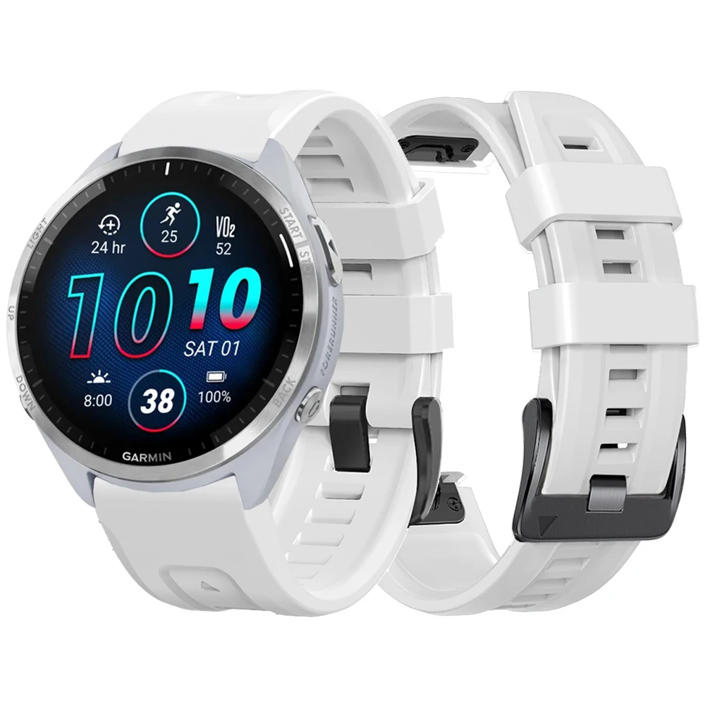 22mm QuickFit Silicone Strap For Garmin Forerunner 965 955 Solar 945 LTE 745 935 Watch band For Garmin Approach S62 S60 Bracelet