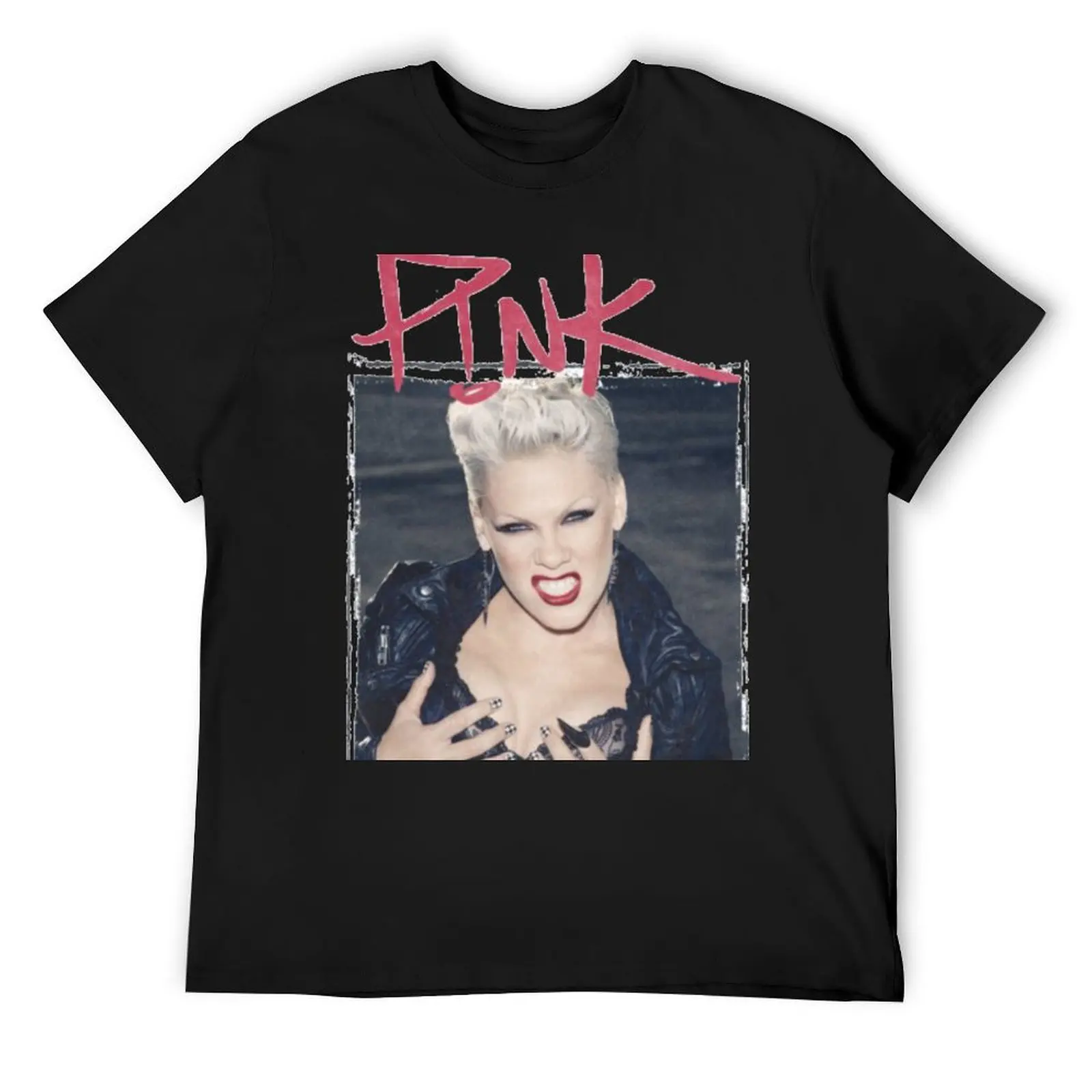 

pink trauma tour music word pattern cute T-Shirt graphics quick drying essential t shirt mens t shirts