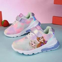 Disney nuove scarpe per bambini primavera estate nuove ragazze moda casual flash scarpa LED light girls sport scarpe casual