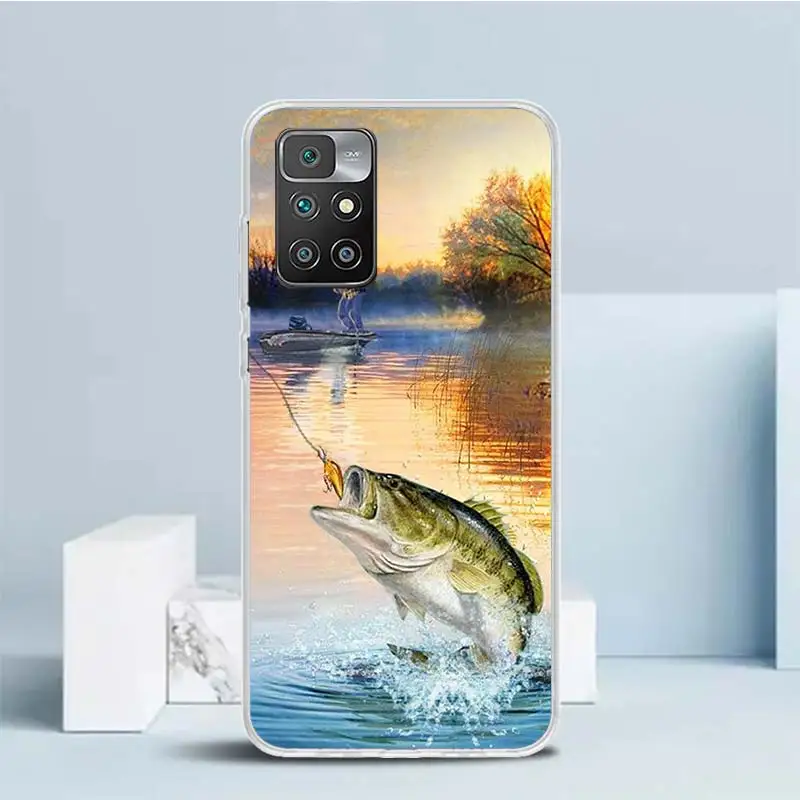 Offshore Angling Fishing Fish Rod Soft Cover for Redmi 12 12C 10 10A 10C 9 9A 9C 9T Print Phone Case 8 8A 7 7A K20 6 Pro 6A S2