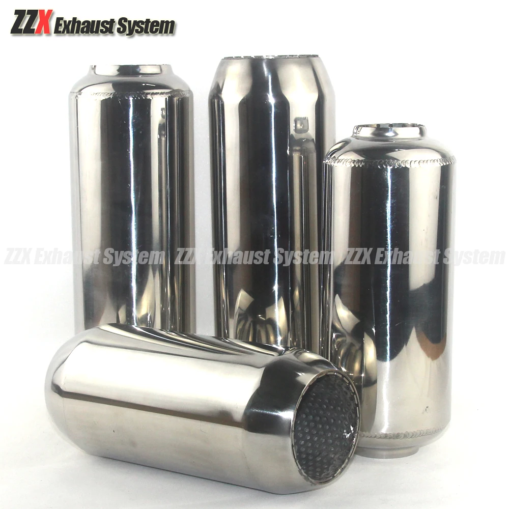 Car accessories Stainless steel exhaust pipe connected to the middle muffler 51mm63mm 76mm mesh core wind drum