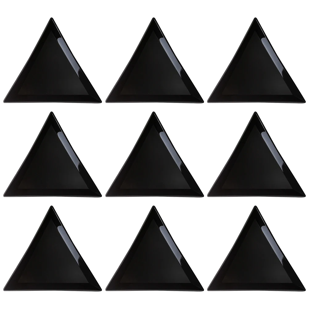 

80Pcs Nail Technician Manicure Trays Triangular Storage Tools Durable Premium Tough Material Blue Small Size Large Capacity