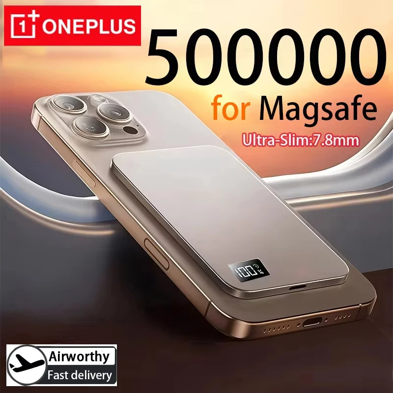 Oneplus 50000mAh Magnetic Wireless PowerBank Portable Thin PD22.5W Fast Charging External Battery for Magsafe For iPhone Samsung