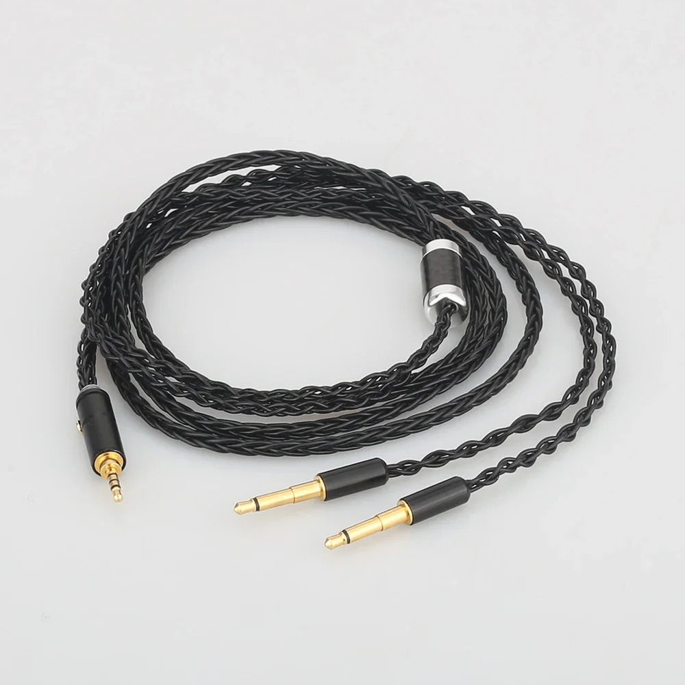 ترقية كابل سماعة الرأس 8 النوى 2.5/3.5 مللي متر/4.4 مللي متر متوازن لسماعة Meze 99 Classics T1P T5P t1 d8000 MDR-Z7 D600 D7100